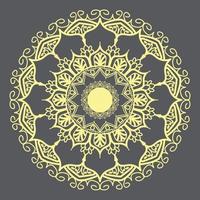 luxuriöses dekoratives Mandala-Hintergrunddesign, Muster in Form von Mandala für Henna, Mehndi, Tätowierung, Dekoration. dekoratives Ornament im orientalischen Ethno-Stil. Malbuch Seite vektor