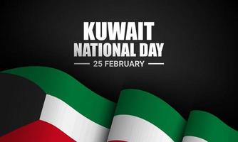 hintergrund des kuwaitischen nationaltages. vektor