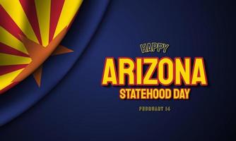 arizona statehood dag bakgrundsdesign. vektor