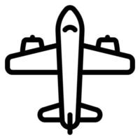 einfaches Flugzeugsymbol, editierbar, 48 Pixel vektor