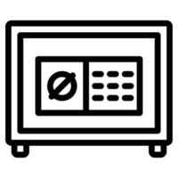 einfaches Safe-Box-Symbol vektor