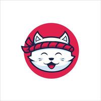 Drucken Sie das Restaurant-Katzen-Logo-Design für Ihr Maskottchen und Ihre Identität