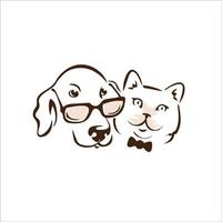 Drucken Sie Katzen-Hunde-Charakterdesign für Ihr Maskottchen, T-Shirt und Ihre Identität