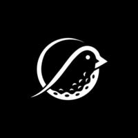 fågelgolf. kombinerad illustration av en fågel med en golfboll vektor