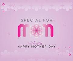 Happy Mother's Day Banner Hintergrunddesign vektor