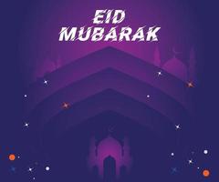 eid mubarak islamisk bakgrundsdesign vektor