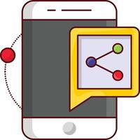 Mobile Share-Vektorillustration auf einem Hintergrund. Premium-Qualitätssymbole. Vektorsymbole für Konzept und Grafikdesign. vektor