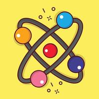Atom-Vektor-Illustration auf einem Hintergrund. Premium-Qualitätssymbole. Vektorsymbole für Konzept und Grafikdesign. vektor