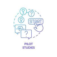 Pilotstudien blaues Farbverlauf-Konzept-Symbol vektor