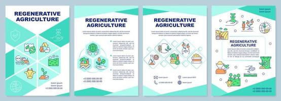 regenerative landwirtschaft minze broschürenvorlage vektor