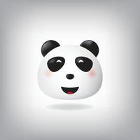 Grinsendes Gesicht Panda Emoticon vektor