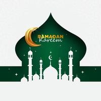 moderne ramadan kareem grußkarte oder social media post vektor