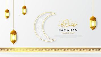 modern och vacker ramadan kareem bakgrund med dekoration vektor