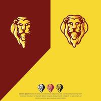 lejon logotyp maskot eller gaming logotyp vektor