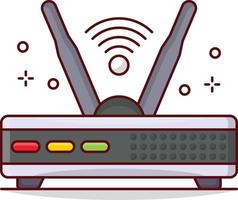 Router-Vektor-Illustration auf einem Hintergrund. Premium-Qualitätssymbole. Vektorsymbole für Konzept und Grafikdesign. vektor