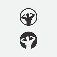 fitness logotyp och gym ikon design vektor illustrationicon