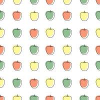 vektor seamless mönster med äpple