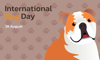 glücklicher nationaler hundetag am 26. august. nationale hundetag-vektorillustration. ideal für Karten, Banner und Emblem. vektor