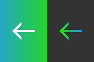 Pfeilsymbol Zeichen Symbole blau grün Vektor elegant und modern für Ihr Unternehmen