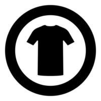 Shirt-Symbol schwarze Farbe im Kreis vektor