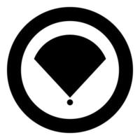 Standort oder Radarsymbol schwarze Farbe im Kreis vektor