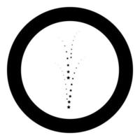 Feuerwerk-Symbol schwarze Farbe im Kreis vektor