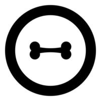 ben ikon svart färg i cirkel vektor