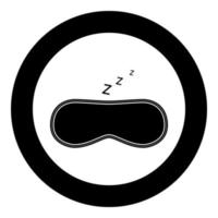 Maske für Schlafsymbol Farbe schwarz Vektor Illustration einfaches Bild