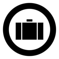 Koffer Symbol Farbe schwarz Vektor Illustration einfaches Bild