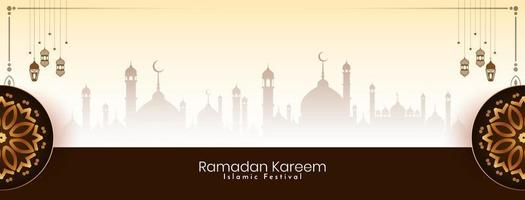 ramadan kareem islamisches fest feier kulturelles banner vektor
