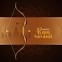 religiös indisk glad ram navami festival hälsning bakgrund vektor