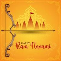 happy ram navami hinduistisches Kulturfest wünscht Feierkarte vektor