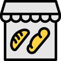 bäckerei-shop-vektorillustration auf einem hintergrund. erstklassige qualitätssymbole. Vektorsymbole für Konzept und Grafikdesign. vektor