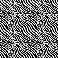 Nahtloser abstrakter Zebrahaut-Musterhintergrund. dekoratives Design freihändig kreative Farbe. Textur chaotisches Element. vektor