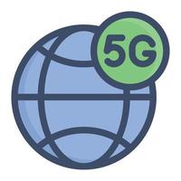 5g-Vektorillustration auf einem Hintergrund. Premium-Qualitätssymbole. Vektorsymbole für Konzept und Grafikdesign. vektor