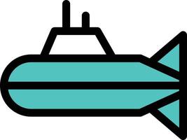 U-Boot-Vektorillustration auf einem Hintergrund. Premium-Qualitätssymbole. Vektorsymbole für Konzept und Grafikdesign. vektor