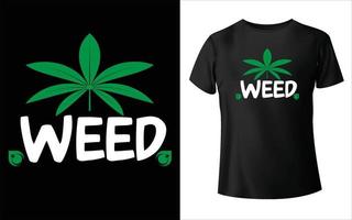 marijuana t-shirt design, marijuana vektor, marijuana blad. vektor