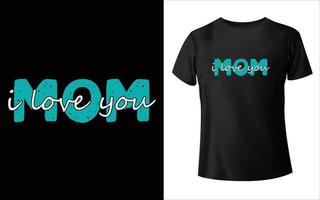 T-Shirt-Design zum Muttertag. Mama-Vektor, Vektorgrafiken, Mama-T-Shirt-Design vektor