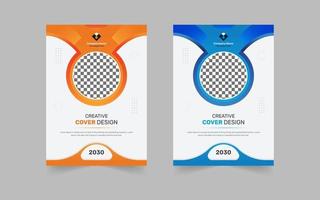 kreatives Cover-Design für Jahresbericht, Poster, Flyer, Broschüre, Faltblatt, Firmenprofil in Vektorvorlage