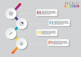 infografiskt element med fyra alternativ vektor