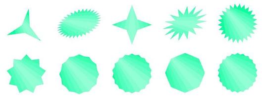 Satz grüner Starburst, abstrakte Hintergrundbeschaffenheitsmuster-Vektorillustration vektor