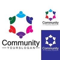 community logotyp designmall för team eller groups.network och social ikon design vektor