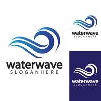 vattenvåg logotyp formgivningsmall vektor