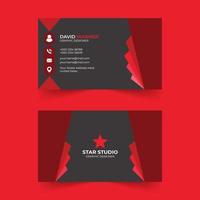 modern röd färg visitkortsmall vektor