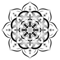 Kreisblume des Mandalas mit Vintage-Blumenart, orientalisches Muster des Vektormandala, handgezeichnetes dekoratives Element. einzigartiges Design mit Blütenblatt. konzept entspannen und meditationsnutzung für seitenlogobuch vektor