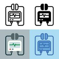 Abbildung Vektorgrafik des Defibrillator-Symbols. perfekt für Benutzeroberfläche, neue Anwendung usw vektor