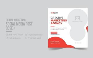 Corporate Business Digital Marketing Agentur Social Media Post Design oder Werbe-Web-Banner-Design-Vorlage Pro-Download vektor