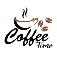 bakgrundskaffe time.conceptual citat om nöjet att dricka kaffe vektor