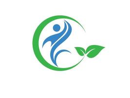 eko-Gesundheitsvektor-Logo-Design vektor