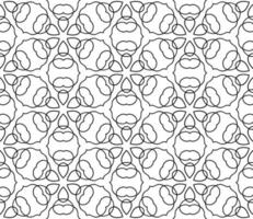 nahtloses muster der geometrischen blume des abstrakten bunten gekritzels. Blumenhintergrund. Kaleidoskop-Mosaik, Geo-Fliese aus dünner Linienverzierung. vektor